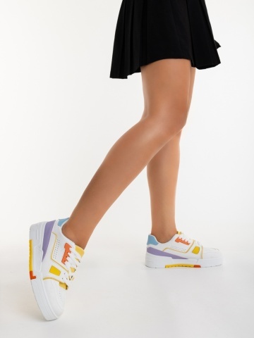 Pantofi sport dama galbeni din piele ecologica Lowery - Img 6