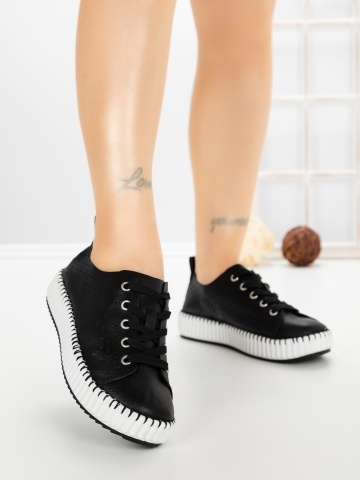 Pantofi sport dama negri cu alb Galenia