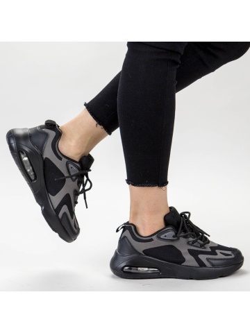 Pantofi sport dama negri din material textil Awovia - Img 2