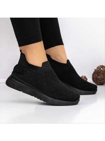 Pantofi sport dama negri din material textil Vorana