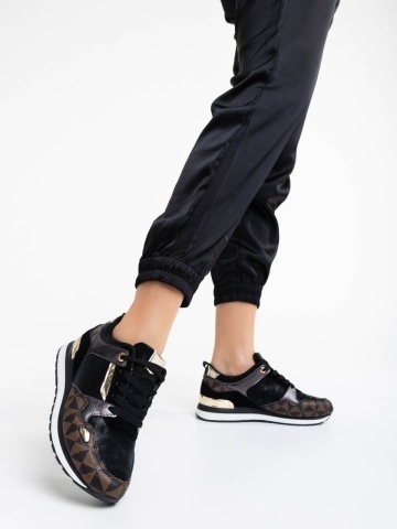 Pantofi sport dama negri din piele ecologica Josalind - Img 2
