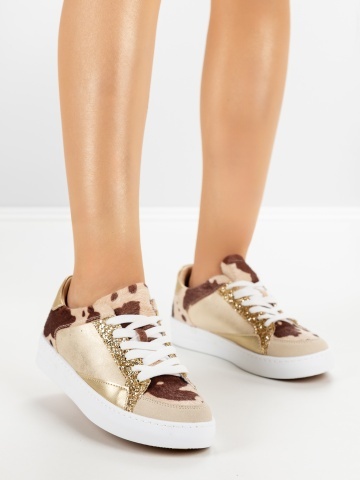 Sneakers dama bej din piele ecologica Emasrys - Img 1