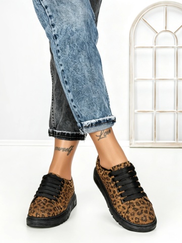 Sneakers dama maro din material textil Alixie - Img 2