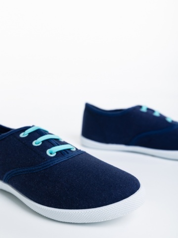 Tenisi copii albastri din material textil Milis - Img 3