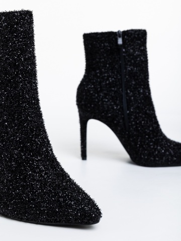 Botine dama negre din material textil Noelani - Img 5