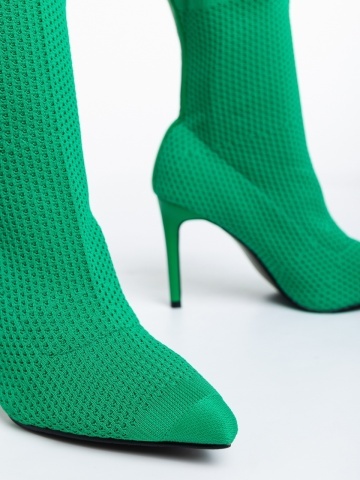 Botine dama verzi din material textil Zemfira - Img 3