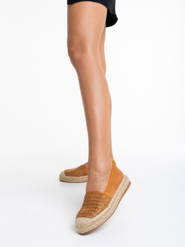 Espadrile dama camel din material textil Sandria - Img 2