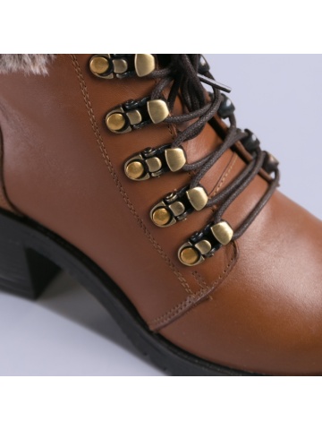 Ghete dama piele Dove camel - Img 2