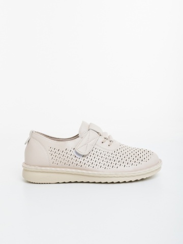Pantofi casual dama bej din piele ecologica Laviara - Img 4