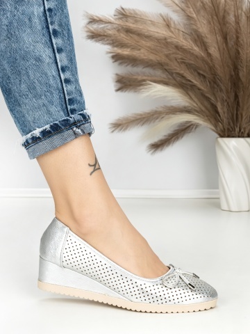 Pantofi casual dama gri din piele ecologica Daziora - Img 5