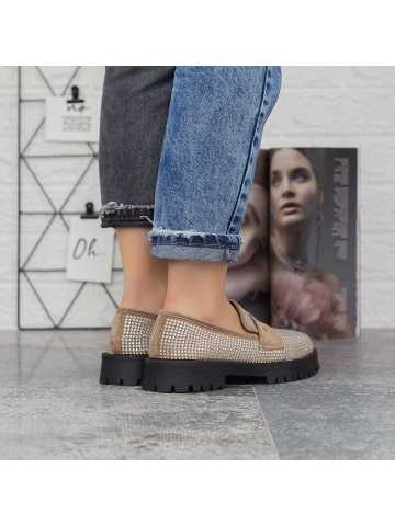Pantofi casual dama kaki din material textil Ebzren - Img 6