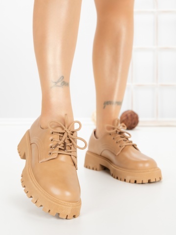 Pantofi casual dama kaki din piele ecologica Avenira