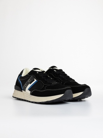 Pantofi sport barbati negri din material textil Hernan