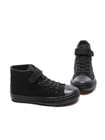 Pantofi sport copii negri din piele ecologica si material textil Meloria - Img 3