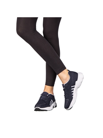 Pantofi sport dama albastri din material textil Morison - Img 3