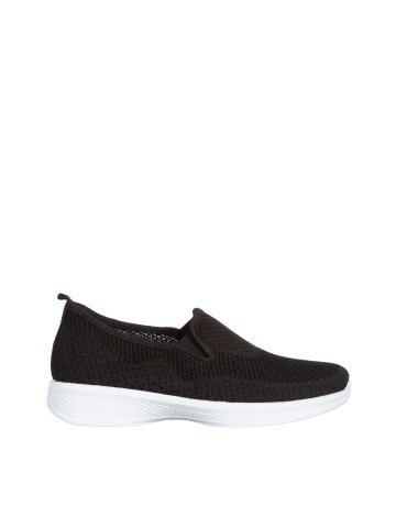 Pantofi sport dama albi cu negru din material textil Leanne - Img 6