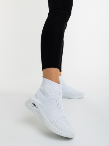 Pantofi sport dama albi din material textil Astera - Img 6