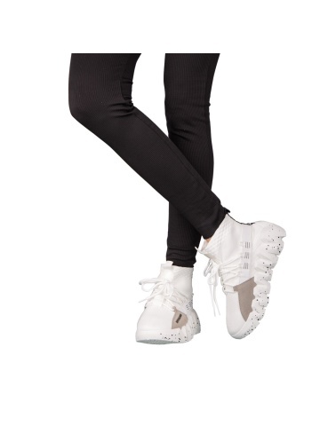 Pantofi sport dama albi din material textil Meil
