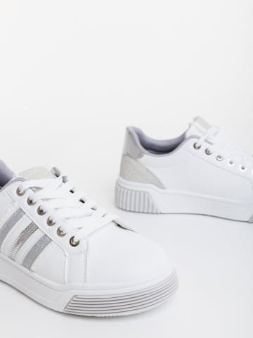 Pantofi sport dama albi din piele ecologica Pricilla - Img 2