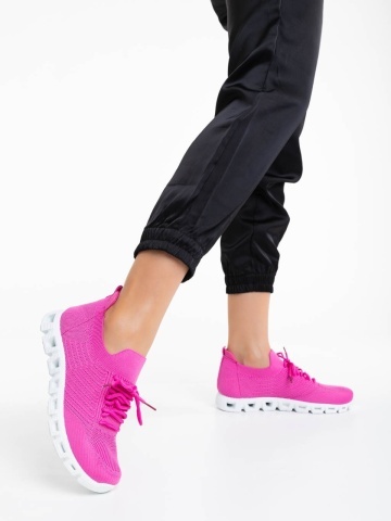 Pantofi sport dama fucsia din material textil Romeesa - Img 2