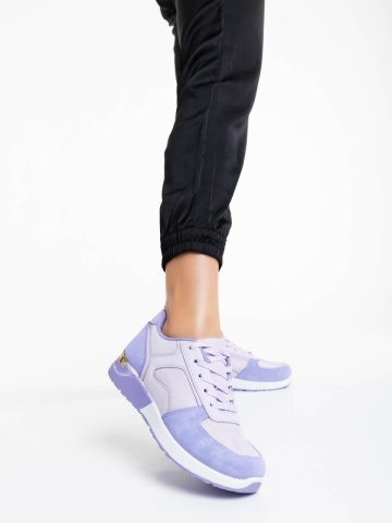 Pantofi sport dama mov din material textil Laraine - Img 6
