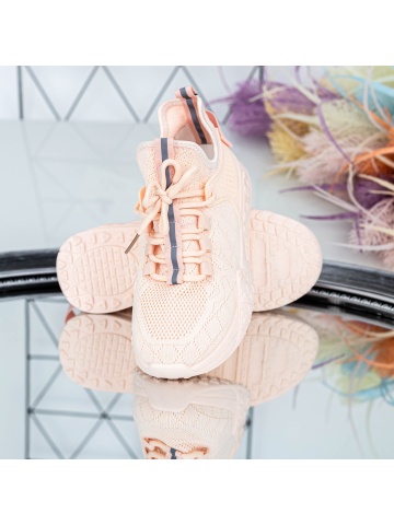 Pantofi sport dama roz din material textil Anyana - Img 2