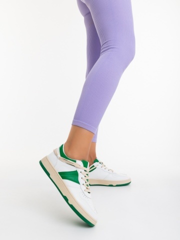 Pantofi sport dama verzi din piele ecologica Petty - Img 3
