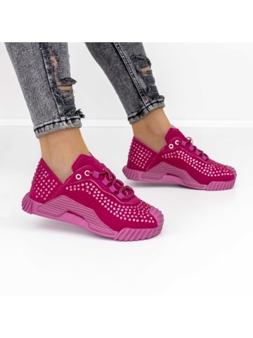 Pantofi sport dama visinii din material textil Lucirna