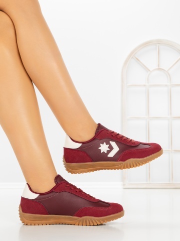 Pantofi sport dama visinii din piele ecologica Atarna - Img 4