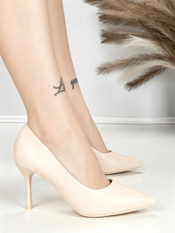 Pantofi stiletto bej Lizana - Img 3