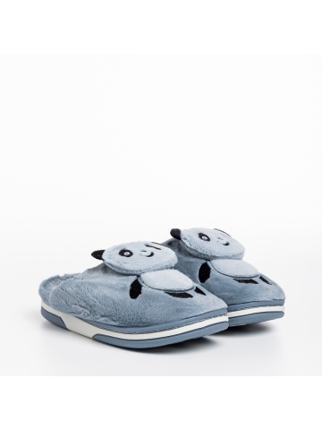Papuci copii gri din material textil Pierre