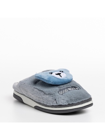 Papuci copii gri din material textil Ronnie - Img 2