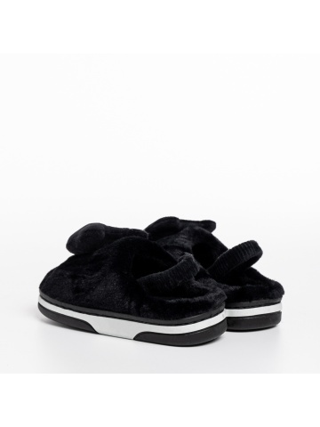 Papuci copii negri din material textil Ronnie - Img 3