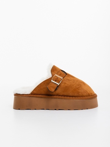 Papuci dama camel din material textil Sorella - Img 4