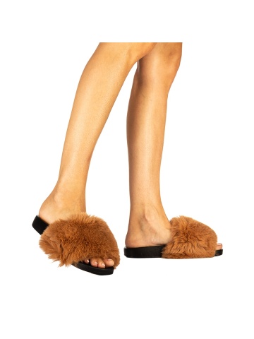 Papuci dama Connie camel
