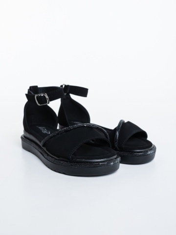 Sandale copii negre din material textil Evanta - Img 2