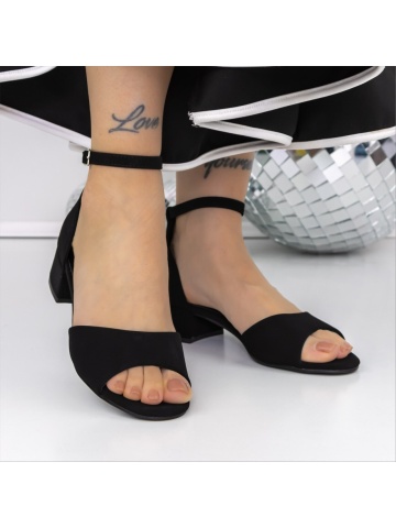 Sandale dama negre din material textil Azula