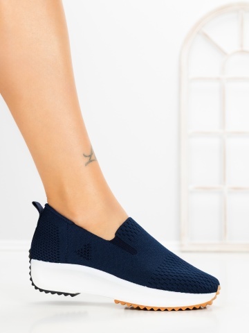Sneakers dama bleumarin din material textil Dumira - Img 5