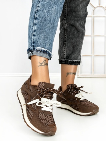 Sneakers dama maro din material textil si piele ecologica Dratena