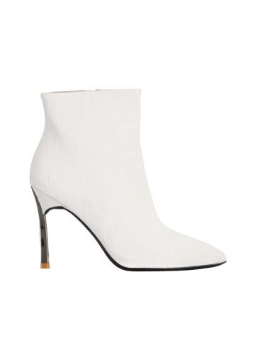 Botine dama albe din din material textil Estela - Img 5