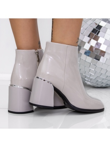 Botine dama negre din piele ecologica Miharia - Img 3