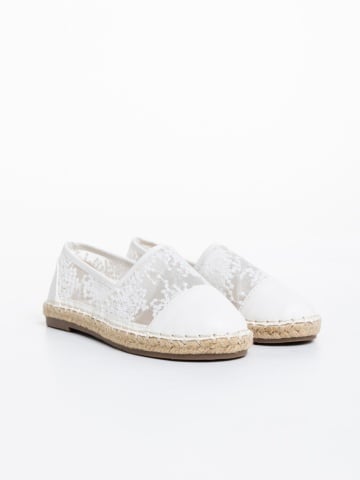 Espadrile copii albe din piele ecologica si material textil Erma - Img 4
