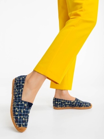 Espadrile dama navy din material textil Ligia