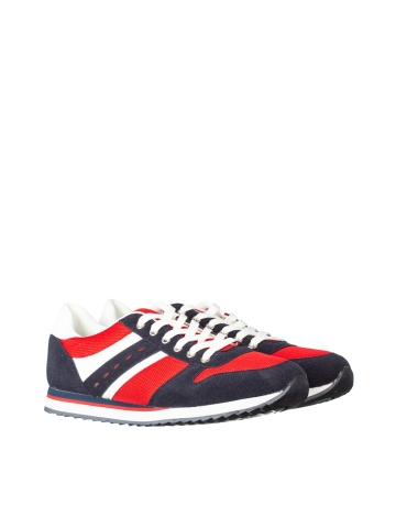 Pantofi sport barbati Ginni rosii cu albastru