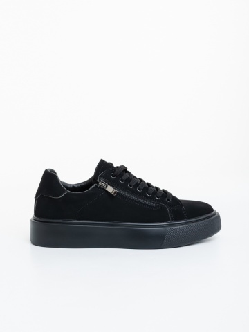 Pantofi sport barbati negri din material textil Aslan
