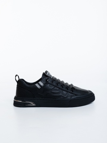 Pantofi sport barbati negri din piele ecologica Slate