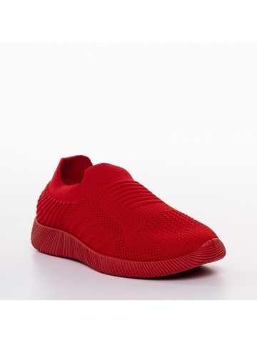 Pantofi sport copii rosii din material textil Luna