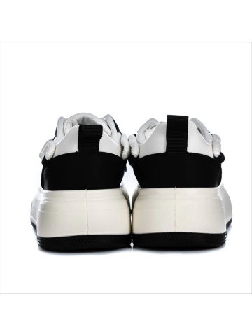 Pantofi sport dama albi cu negru din piele ecologica Sebora - Img 4
