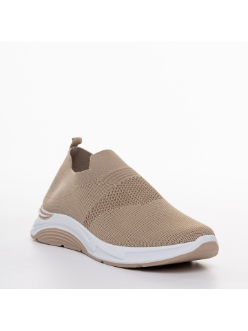 Pantofi sport dama bej din material textil Sky