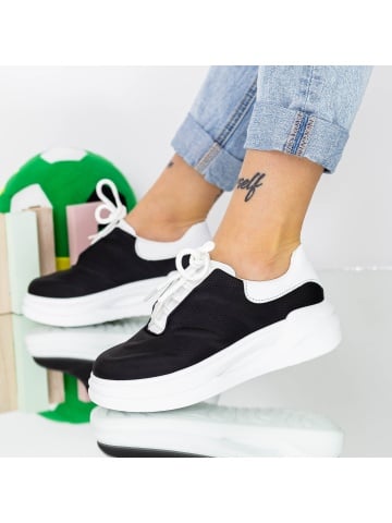 Pantofi sport dama negri din piele ecologica Cailyn